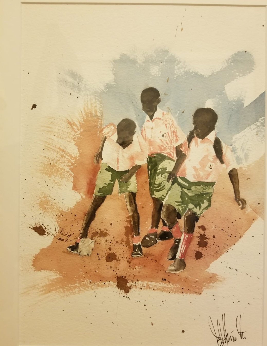 School yard soccer (Print)